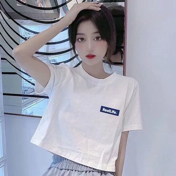 台灣現貨HP 🔥短版上衣 🔥8色 短袖 素t 韓版 短袖 女裝 女生衣服 衣服 夏季