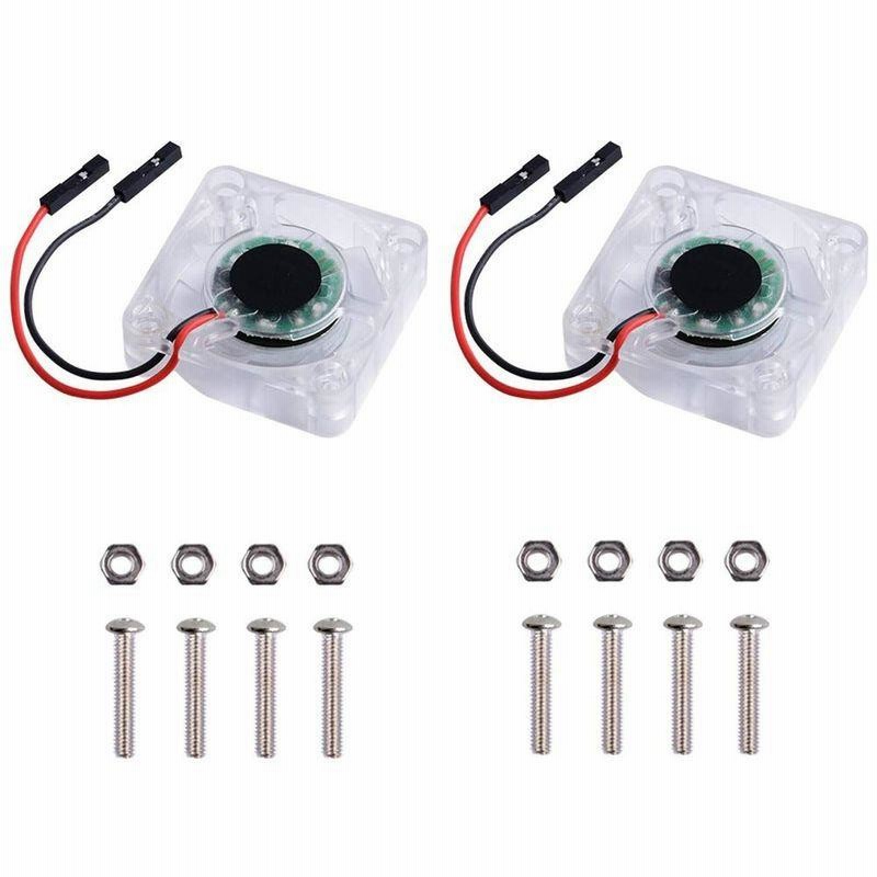 GeeekPi 2個Raspberry Pi 4静音ファンRaspberry Pi冷却ファン40x40x10mm 4010ファンDC 5Vブ 通販 GeeekPi 2個Raspberry Pi PWM制御可能ファンRaspberry Pi PWM速度調整ファン40x40x10mm R