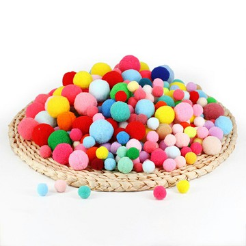 彩色 毛絨球 毛球 滌綸 高彈 丙綸 多尺寸 勞作 美勞 DIY材料 素材 【BlueCat】【RC4603】