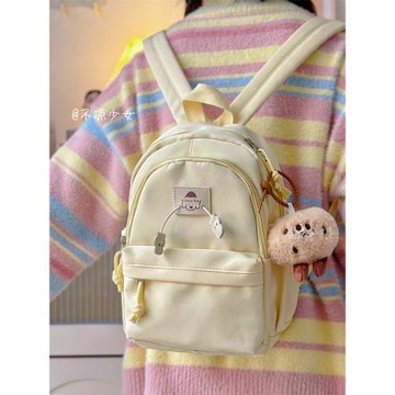 可愛簡約輕便小書包日系ins大學生迷你雙肩包少女百搭背包媽咪包