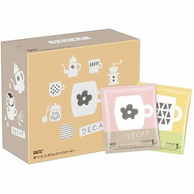 ネコポス送料無料 UCC おいしいカフェインレスコーヒー ドリップコーヒ 7g【5袋】 ペイペイ消化