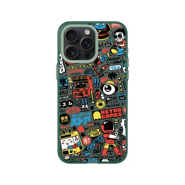 iPhone 15 Pro Max Clear 憂墨綠 - Paiheme Studio - Retro Games Color