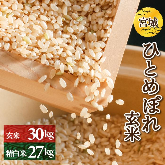 新米　ひとめぼれ　玄米30kg or 精白米27kg　宮城県産　令和5年産　送料無料（離島・沖縄発送不可）