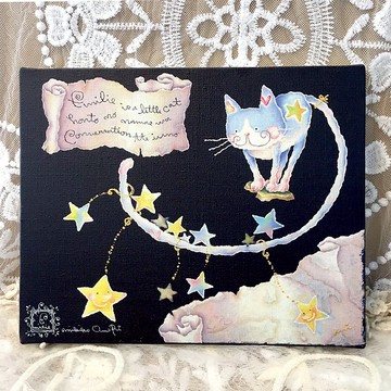 藝術畫布面板，艾米麗貓，2