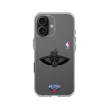 iPhone 17 Clear Case（相機按鈕） 透明 - NBA - B&W-新奧爾良鵜鶘 New Orleans Pelicans B&W