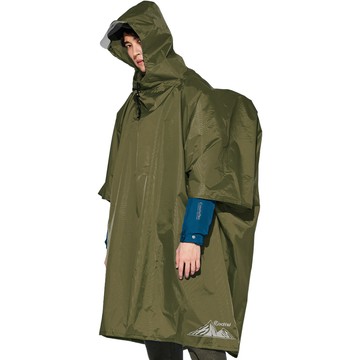 ADISI 加長型連身套頭式雨衣【灰橄欖】