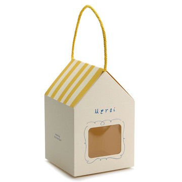 印地K 陽光滿溢房屋造型盒  黃色  10個