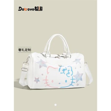 CAPIE&KURI千禧辣妹KT貓短途旅行包女士大容量瑜伽健身手提斜挎包