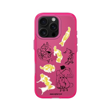 iPhone 16 Pro Clear 粉漾桃 - MUG CUP GUY - 貓咪