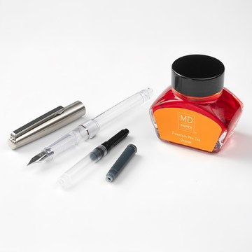 MD PAPER PRODUCTS 鋼筆組 38029  M  橘色
