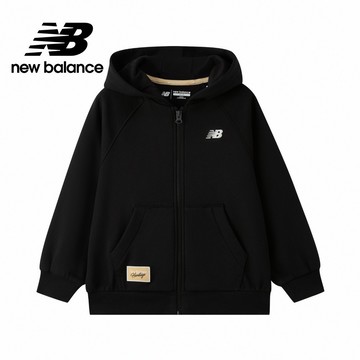 【New Balance】 NB 童裝連帽長袖外套_中性_黑色_4DF3E01WBK