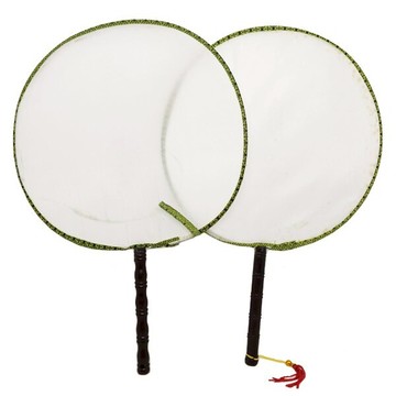 【NG出清】空白絹布宮廷扇-小 中國風宮廷圓扇 絹扇 蒲扇 彩繪空白扇子 美術教材 DIY彩繪材料 贈品禮品