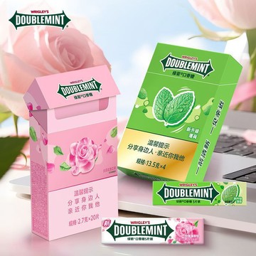 【台灣出貨】綠箭玫瑰薄荷40片起口香糖薄荷去味