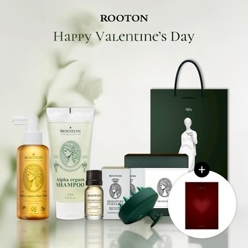 快速出貨【ROOTON】我愛你！甦活植萃髮根噴霧150ml+甦活植萃洗髮精50ml+喚活極萃雙效修護髮油8ml+淨粹植潤沐浴膠5ml+淨粹植潤身體乳5ml+頭皮按摩梳+情人節小卡+女神提袋