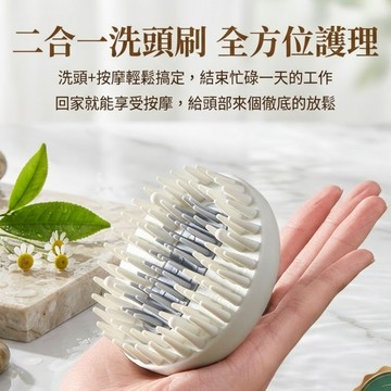 現貨⚡️💯洗頭刷 按摩梳 洗頭梳 二合一洗頭刷 乾濕兩用 按摩洗髮梳 可拆卸設計 頭皮SPA 洗頭神器 矽膠洗髮刷