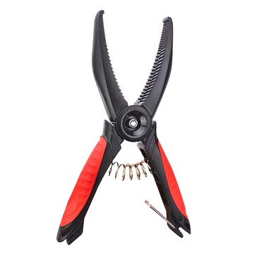 台灣 JiNDO 白帶魚夾 太刀魚夾 鋸齒魚夾 夾魚剪 防滑加厚  黑色+紅色  5.5 x 20cm  1個