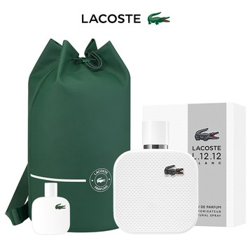 【LACOSTE】經典純白淡香精100ml(贈圓筒旅行包+隨機小香乙瓶.附紙袋)