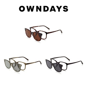 OWNDAYS SNAP系列磁吸式兩用光學鏡框 SNP2013N-2S (偏光墨片)