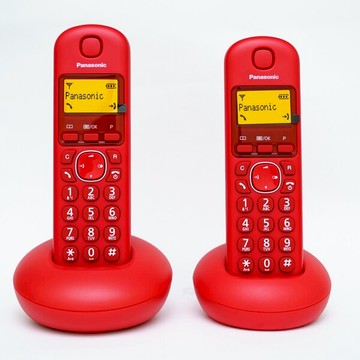 【福利品有刮傷】 Panasonic 國際牌數位DECT 無線電話 KX-TGB212TW (松下公司貨)紅色