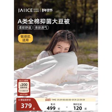 佳麗斯大豆纖維被子正品春秋被冬被加厚保暖全棉a類被芯四季通用