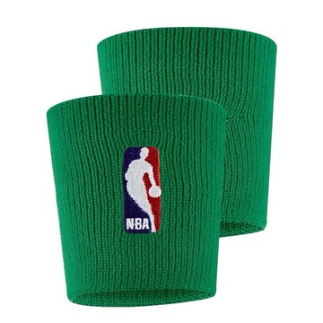 【NIKE耐吉】NBA籃球腕帶雙入 塞爾提克綠色運動護腕 Dri-FIT速乾材質 左右手腕支撐 羽球網球桌球棒球慢跑 籃球護腕 綠色腕帶 生日禮物 幸運三葉草 (NKN03001OS)