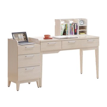 【唯熙傢俱】白辰鋼刷白5.3尺書桌