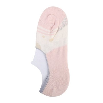 MySocks高腳背144針棉質隱形襪-大點 - L大點粉