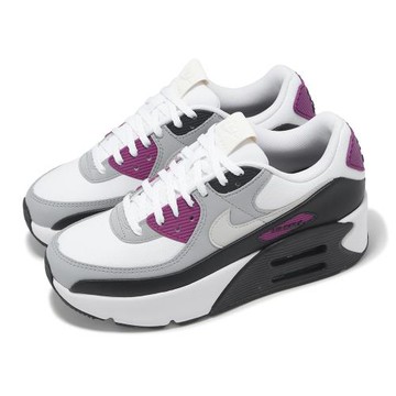 Nike 休閒鞋 Air Max 90 LV8 女鞋 白 紫 黑 厚底 增高 氣墊 運動鞋 緩震 FD4328-109