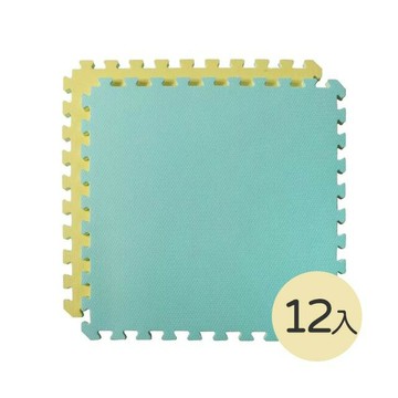 (宅)Pato Pato 馬卡龍2cm雙色地墊(12入組) - 黃&淺綠★衛立兒生活館★