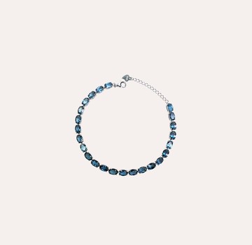 安珠 托帕石 倫敦藍 藍色 橢圓 4*6mm 手鍊 和諧系列 Oval B 寶石