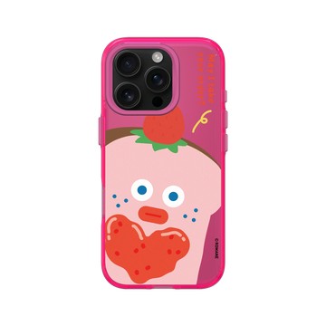 iPhone 16 Pro Clear 粉漾桃 - Brunch Brother 早午餐兄弟 - 草莓吐司要不要夾蛋