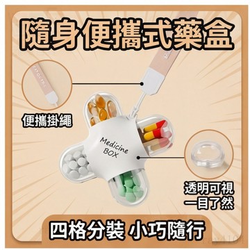 隨身便攜式藥盒 藥品分藥器 一日三餐藥片 旅行必備分隔收納盒 藥品收納盒 藥物收納 隨身藥品盒 藥盒 迷你收納盒
