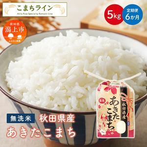 ふるさと納税 令和5年産 秋田県産 あきたこまち5kg×6か月 秋田県潟上市