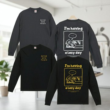 【Pinkoi 線下活動預購商品】薯條君長袖T恤 a lazy day