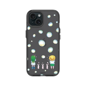 iPhone 15 Clear 酷墨灰 - 幾米 Jimmy Liao - 兔子系列-歡樂時光