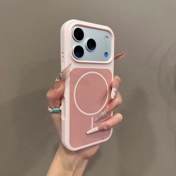 新款液態矽膠 雙色細圈磁吸 仿原防摔殼 用於iPhone17 i16 手機殼 i15 i14 i13 鏤空鏡頭 耐摔防震
