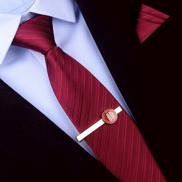 紅色結婚領帶男拉鏈式新郎婚禮高端手打正裝西裝商務男士免打懶人