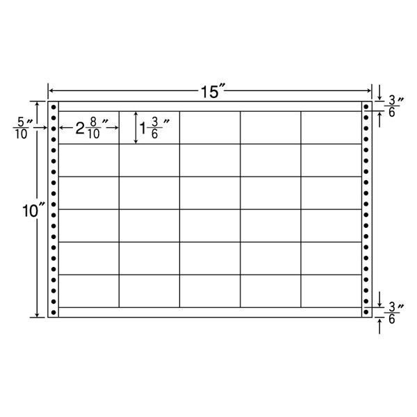 東洋印刷東洋印刷 ナナフォーム タックフォームラベル耐熱タイプ 白 30面 1箱 LB15G（直送品）