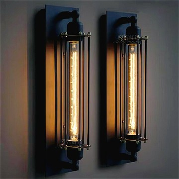 復古工業風鐵藝壁燈走廊樓梯餐廳閣樓臥室燈床頭房屋裝飾室內LED燈