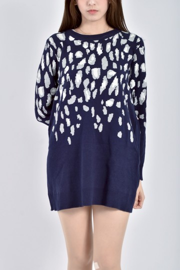 加購優惠(L) kiki質感圓領藍色長袖上衣