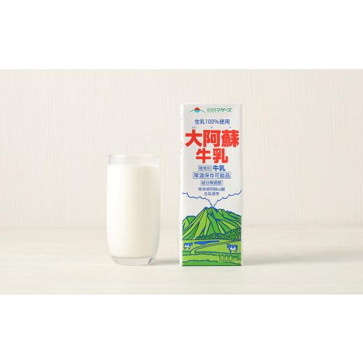 ふるさと納税 熊本県 合志市  生乳 100％ 大阿蘇牛乳 ロングライフ 牛乳 1000ml×6本入り 合計6L