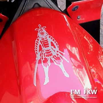 反光屋FKW 鬼武者 鬼武士 骷髏 日本武士 個性化 日式風 反光貼紙 機車改裝 車隊汽車機車重機貼紙 防水耐曬高亮度