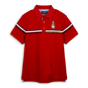 Hush Puppies POLO衫 男裝經典配色織帶刺繡狗POLO衫