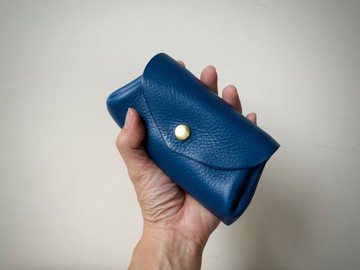 CoroCoro 錢包意大利皮革最愛維米爾藍M 碼