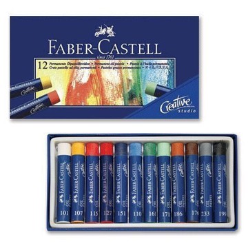 德國輝柏 Faber-Castell 127012  創意工坊油性粉蠟筆 粉彩條 12色組【APP滿額下單10%點數(單一帳號最高5000點)】1/31止