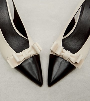 Chloé Alba 75 bow-detail leather slingback pumps