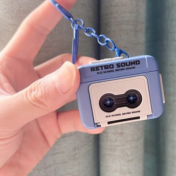 復古爆款錄音機迷你可錄音趣味音樂盒掛件鑰匙扣擺件禮物發完廠家【北歐家居生活】