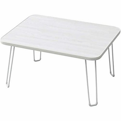 [山善] ローテーブル 折りたたみ 幅45×奥行30×高さ20cm コンパクト ミニ 折れ脚 簡易タイプ 一人暮らし 完成品 ホワイト MLT-453