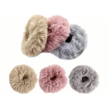 純色毛絨彈性髮圈1入｜彈力十足 經久耐用 DS012254