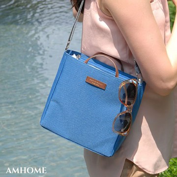 【Amhome】韓國時尚輕便多隔層單肩包可手提旅行斜挎包收納包牛津布# 120074 (現貨+預購)